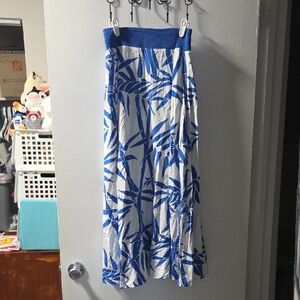 Blue and White Maxi Skirt